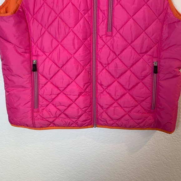 Lands End Quilted Puffer Vest Primaloft Woman XL Pink Outdoor Granola Hiking Ski - Picture 6 of 13
